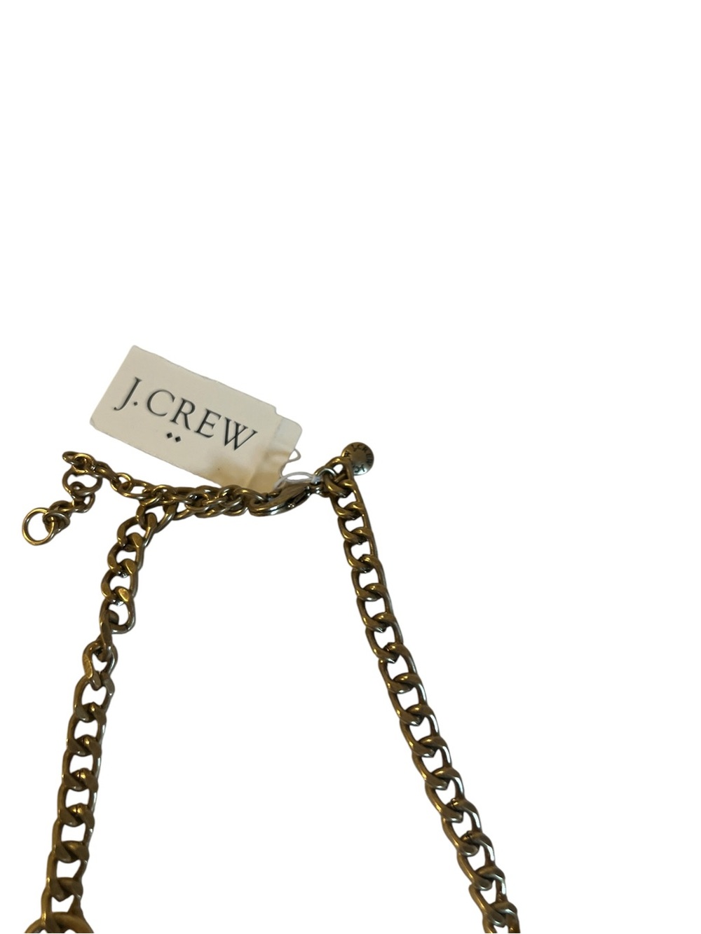J. Crew Tortoiseshell Resin Acrylic Chain Link Necklace Gold Accent - NWT - Picture 3 of 5